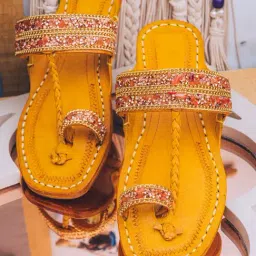 NR by Nidhi Rathi Women's Yellow Toe Ring Sandals-picture-20