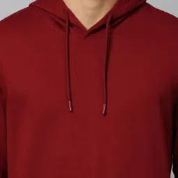 Dennis Lingo Wine Regular Fit Hooded Sweatshirts image 4