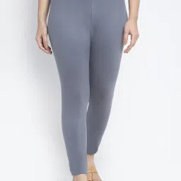Gracit Grey & Skin Mid Rise Leggings - Pack Of 3 image 2