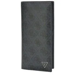 GUESS Dark Black Logo Leather Bi-Fold Wallet-image-16