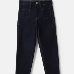 United Colors of Benetton Girls Blue Solid Slouchy Fit Jeans-picture-23