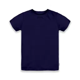 Kiddopanti Kids Navy Solid T-Shirt image 1