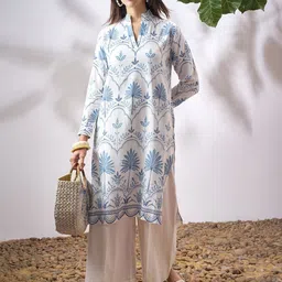 Vara By Vishudh Women Floral Printed Thread Work Floral Kurta-picture-20