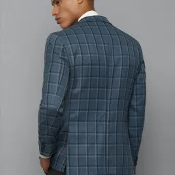 Allen Solly Blue Slim Fit Checks Blazers image 2