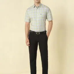 Allen Solly Khaki Slim Fit Checks Shirt image 5