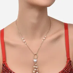 Zaveri Pearls Gold Tone Pearls Embellished Contemporary Necklace -ZPFK14369-image-5