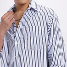 glitchez Functional Fashion Striped Regular Fit Shirt image 3