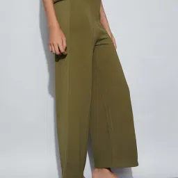 Code By Lifestyle Green Regular Fit Trousers image 3