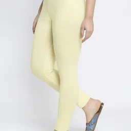 Gracit Blue & Cream Mid Rise Leggings - Pack Of 3 image 4