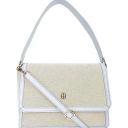 TOMMY HILFIGER Natural W & Breezy Blue Textured Shoulder Bag-picture-22