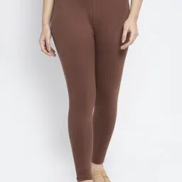 Gracit Blue & Peach Mid Rise Leggings - Pack Of 3 image 5