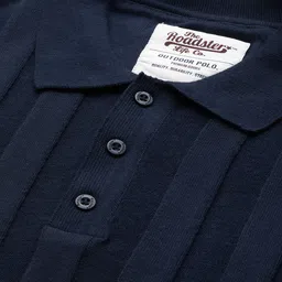 The Roadster Lifestyle Co. Ribbed Pure Cotton Polo Collar T-shirt image 2