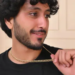 VOJ Gold Plated Classic Linked Chain for Men image 3