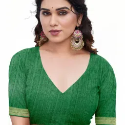 MIRCHI FASHION Pink Floral Print Saree With Unstitched Blouse image 5