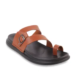 J. Fontini by Mochi Men's Tan Toe Ring Sandals image 1