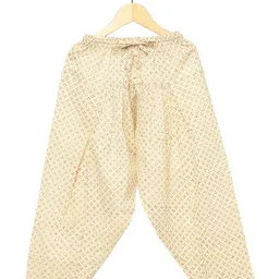 Fabindia Kids Red & Beige Printed Kurta, Pyjama with Dupatta image 4