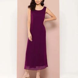 Qurvii Purple A-Line Dress-picture-15