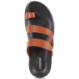 J. Fontini by Mochi Men's Tan Toe Ring Sandals image 3