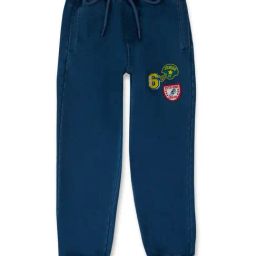 Gini & Jony Kids Navy Solid Joggers-picture-19