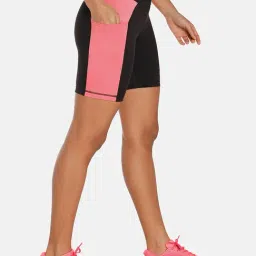 Puma Black & Pink Color-Block Sports Shorts image 3