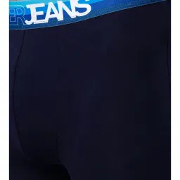 UnderJeans by Spykar Navy Trunks - Pack of 2 image 4