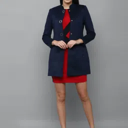 Allen Solly Navy Cotton Regular Fit Jacket image 4