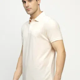 Hancock Cream Regular fit Solid T-Shirt image 3