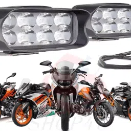 SHOP4U Waterproof 8 LED Fog Light Head Lamp Compatible with KTM All Models-picture-47