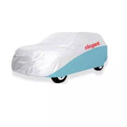Elegant White & Blue Water Resistant Car Body Cover for Maruti Suzuki Alto K10-picture-4