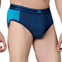 Frenchie Blue Elastane Printed Briefs - Pack Of 2-picture-1