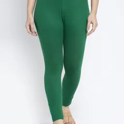 Gracit Green & Blue Mid Rise Leggings - Pack Of 3 image 5