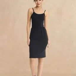 RAREISM Black Polyester Solid Slip-picture-39