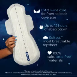 Nua All Night Comfort Sanitary Pads - Pack Of 18 (XXXL 400mm) image 3