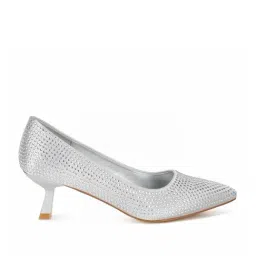 London Rag Women's Silver Stiletto Pumps-image-2