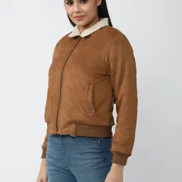 Van Heusen Beige & Brown Cotton Regular Fit Reversible Jacket image 3