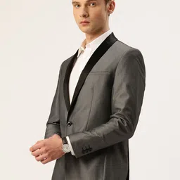 Peter England Neo Slim Fit Self-Design Single-Breasted Party Blazer image 4