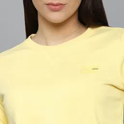 Allen Solly Yellow Cotton Regular Fit Sweatshirt image 5