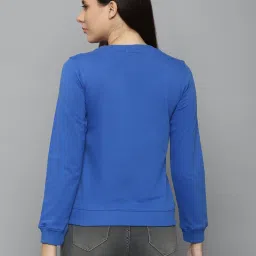 Allen Solly Blue Cotton Regular Fit Sweatshirt image 2