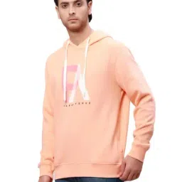 Park Avenue Orange Slim Fit Hooded Sweatshirt image 3