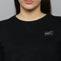 Allen Solly Black Cotton Logo Print Sweatshirt image 5