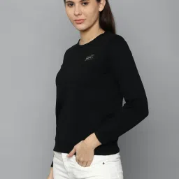 Allen Solly Black Cotton Logo Print Sweatshirt image 3