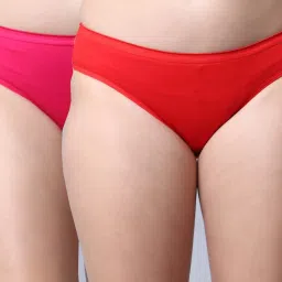 Gracit Red & Pink Cotton Panties - Pack Of 2 image 1