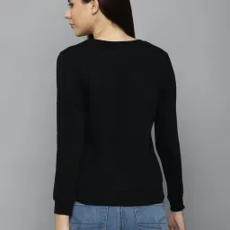 Allen Solly Black Logo Print Sweatshirt image 2