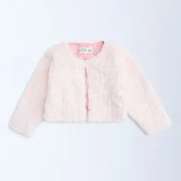 HOP Baby by Westside Pink Faux Fur Jacket-image-3