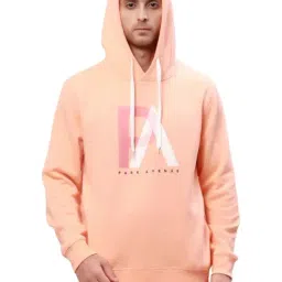 Park Avenue Orange Slim Fit Hooded Sweatshirt image 5