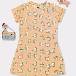 YK X Minute Mirth Girls Animal Print A-Line Dress-picture-41