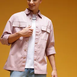 HERE&NOW Opaque Solid Casual Shirt image 4