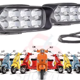 SHOP4U Waterproof 8 LED Fog Light Head Lamp Compatible with Piaggio All Models-picture-17