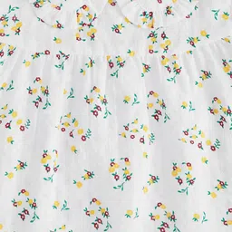 Pantaloons Baby White Floral Print Top image 3