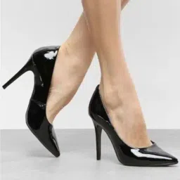 Shoetopia Women's Black Stiletto Pumps-image-82